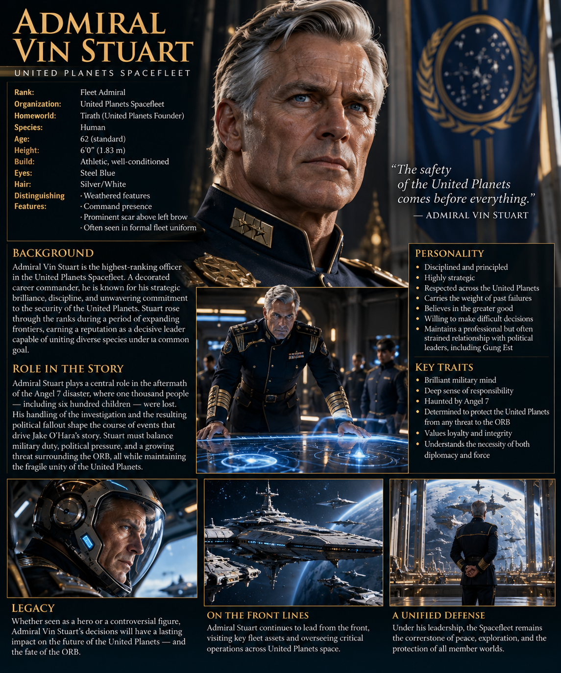 Admiral Vin Stuart — Fleet Admiral, United Planets Spacefleet