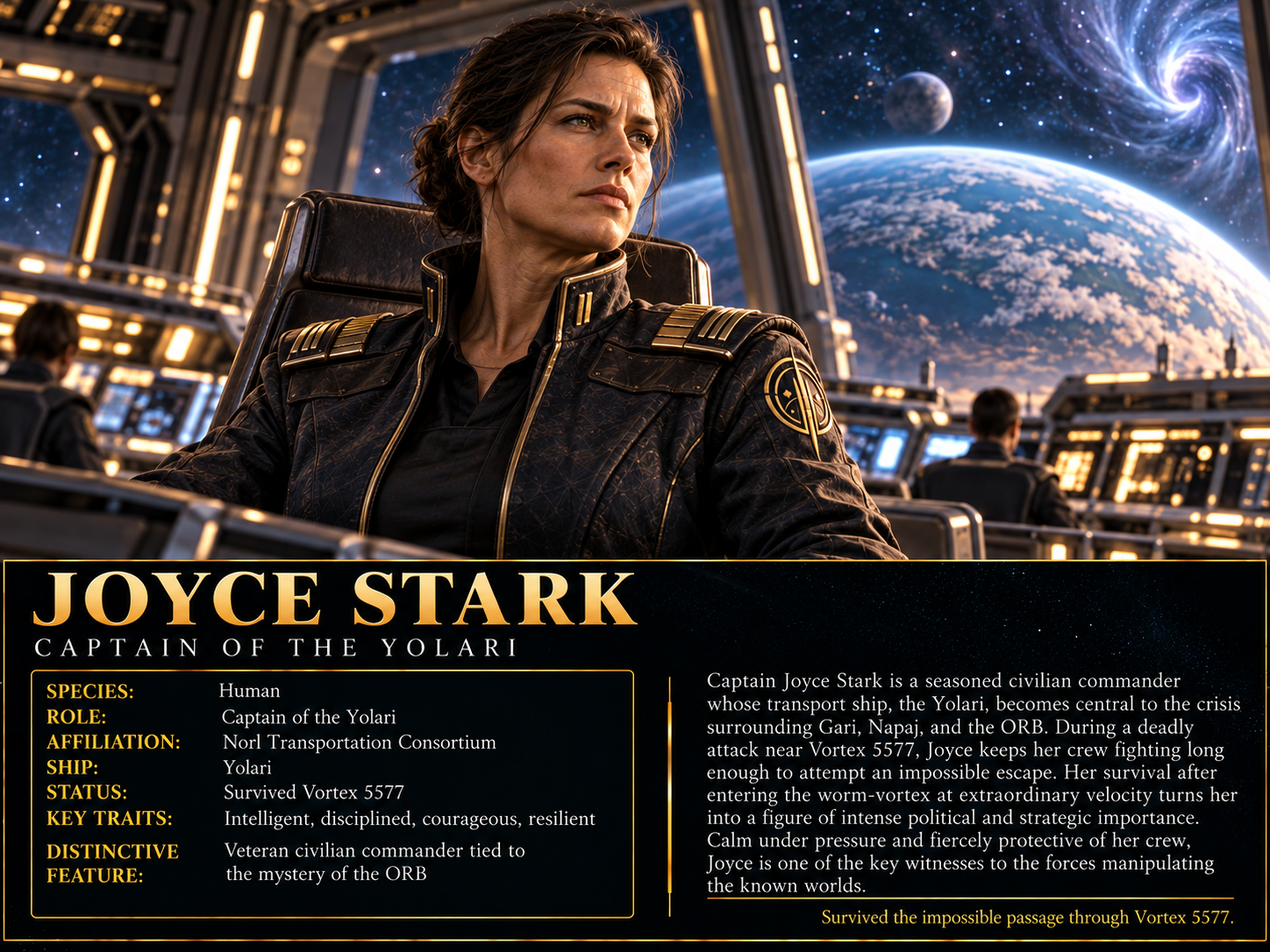 Joyce Stark — Captain of the Yolari