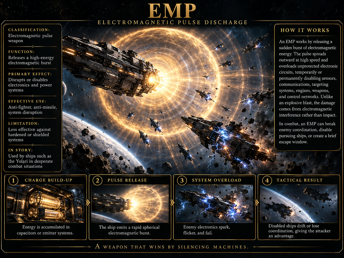 EMP: Electromagnetic Pulse Discharge